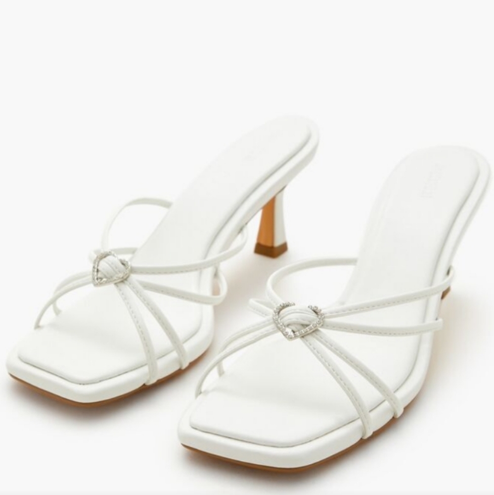 Forever 21 cream Strappy Heels